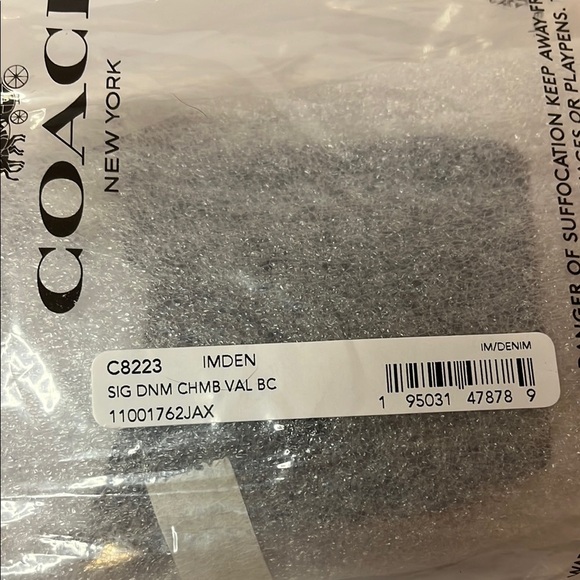 Coach Mini Val Duffle Bag Charm In Signature Chambray - Denim - Picture 4 of 5